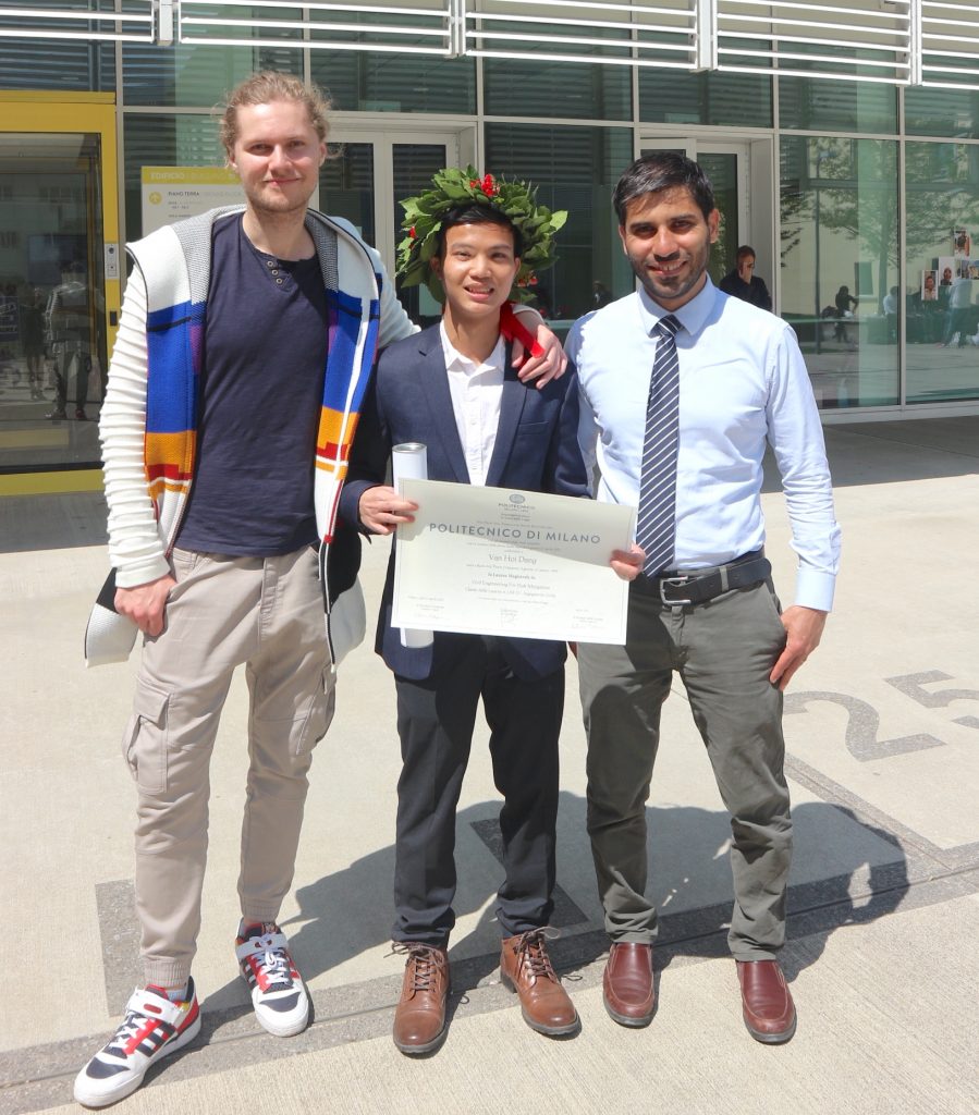 Prof Alper Kanyilmaz, together with his MSc student Van Hoi and PhD candidate Aleksei Kondratenko